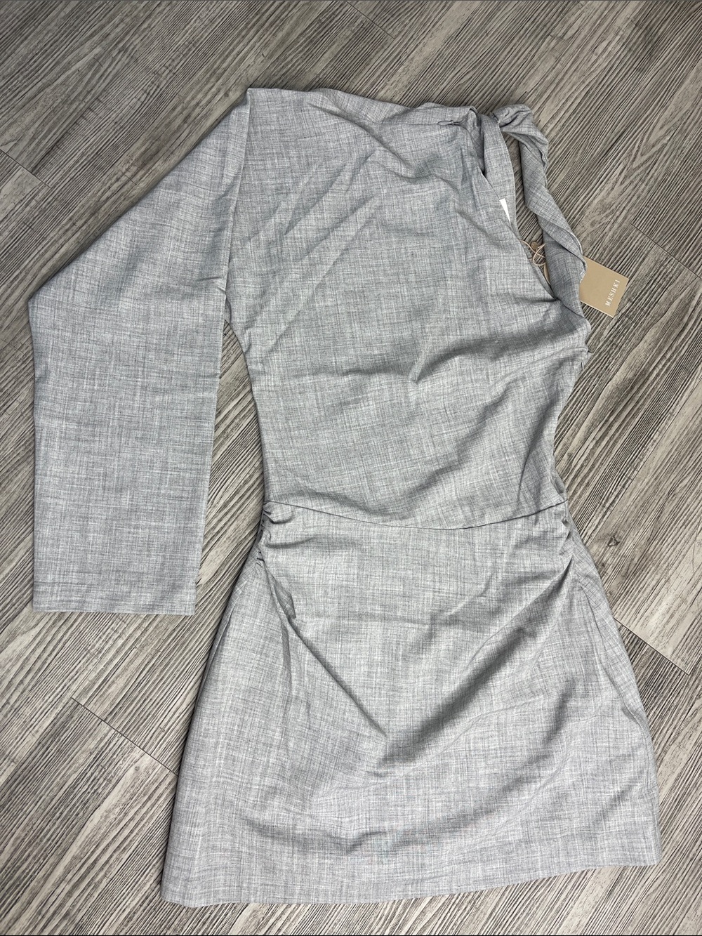 MESHKI Dorian twist shoulder mini Dress size M - Picture 4 of 7